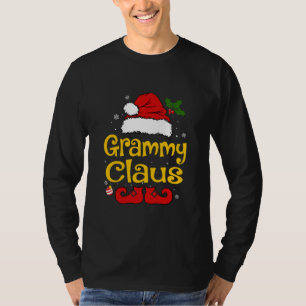 T-shirt Funny Grammy Claus Pyjamas de Noël Père Noël