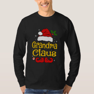 T-shirt Funny Grand-mère Claus Pyjamas de Noël Père Noël