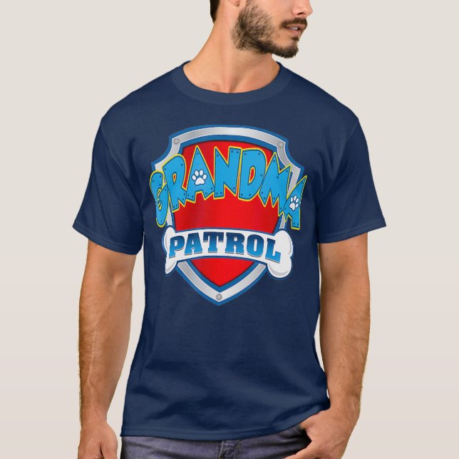 T-shirt Funny Grandma Patrol  Dog Mom Dad For Men Women (Devant)