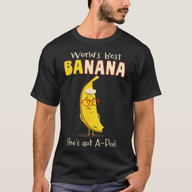 T-shirt Funny Grandmother World's Nana Banana Pun  (Devant)