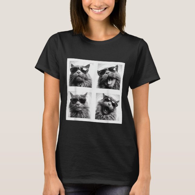 T-shirt Funny Graphic Chat Photobooth Selfie Funny _1 (Devant)