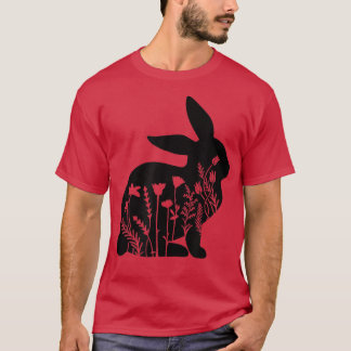 T-shirt Funny Graphic Floral Rabbit hommes femme cadeau 