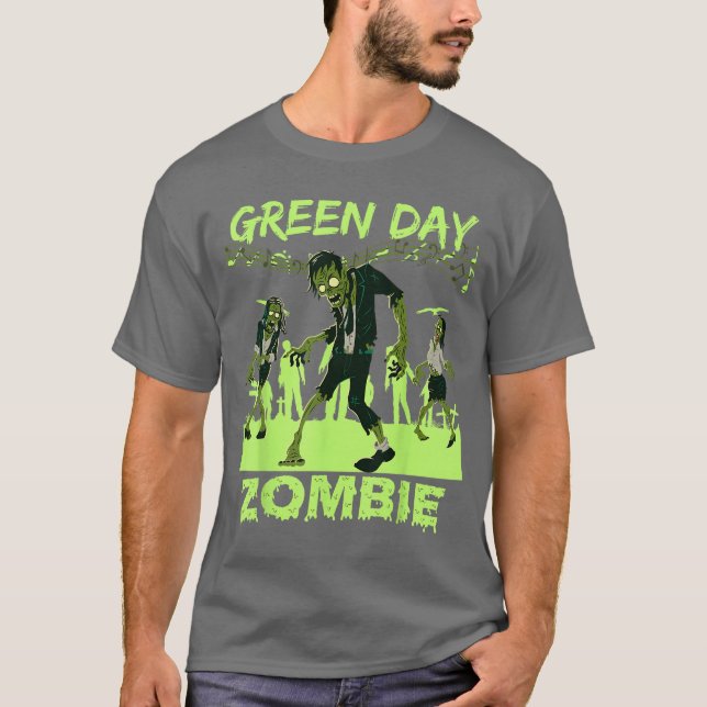T-shirt Funny Green Day Billie Joe Zombie funny (Devant)