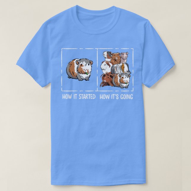 T-shirt Funny Guinée Pig Lover How It Started Meme Cute Ca (Design devant)