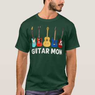 T-shirt Funny Guitar Art Maman Femmes Amateurs de guitare