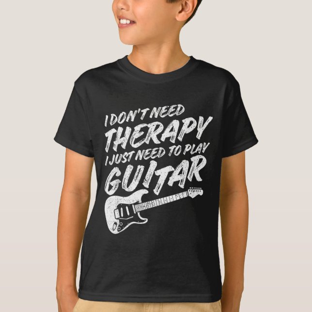 T-shirt Funny Guitar Player I Just Need To Play Guitar Vin (Devant)
