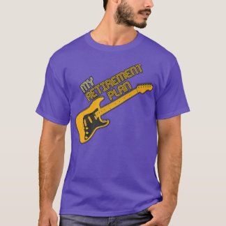 T-shirt Funny Guitare Mon plan de retraite Musique Vintage
