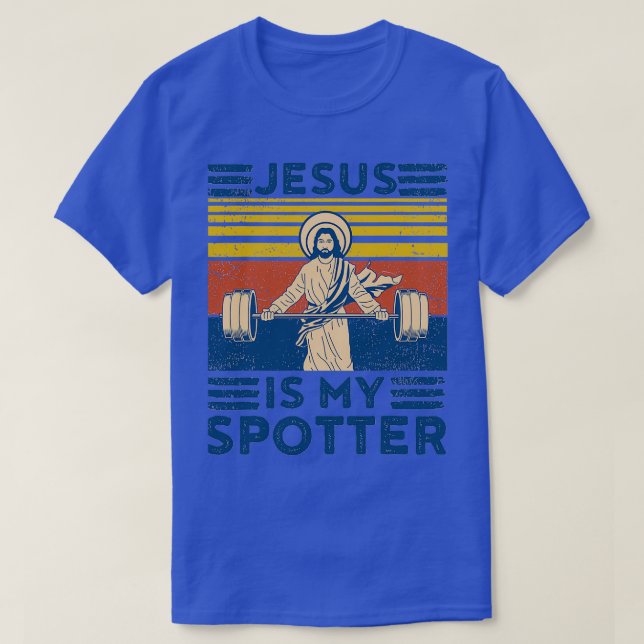 T-shirt Funny Gym Chemise Jésus Est Mon Entraînement Drôle (Design devant)