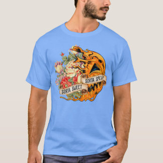 T-shirt Funny Halloween Automne Citrouille Fleur Sorta Swe