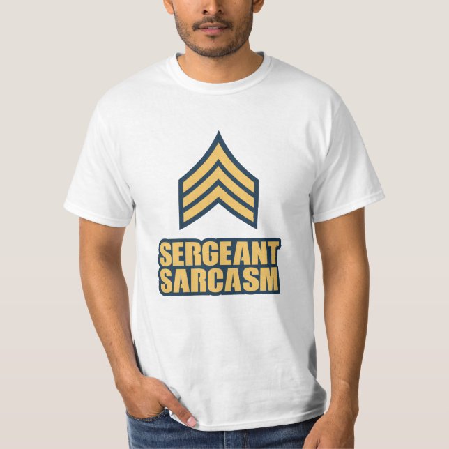 T-shirt Funny Halloween Costume Idée Sergent Sarcasme (Devant)