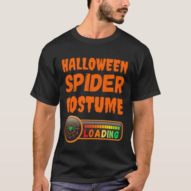 T-shirt Funny Halloween Costume Loading Spider Mom Dad Boy (Devant)