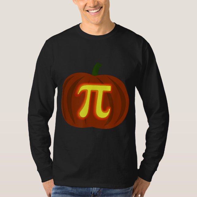 T-shirt Funny Halloween et Thanksgiving Citrouille Pi Math (Devant)