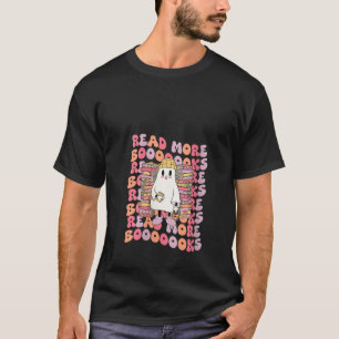 T-shirt Funny Halloween Ghost Lire plus Livres Livre V Nec