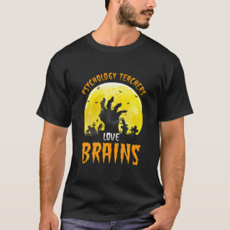 T-shirt Funny Halloween Psychologie Enseignants Love Brain