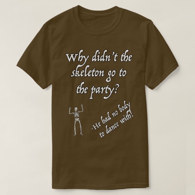 T-shirt Funny Halloween  Skeleton 2519 (Design devant)