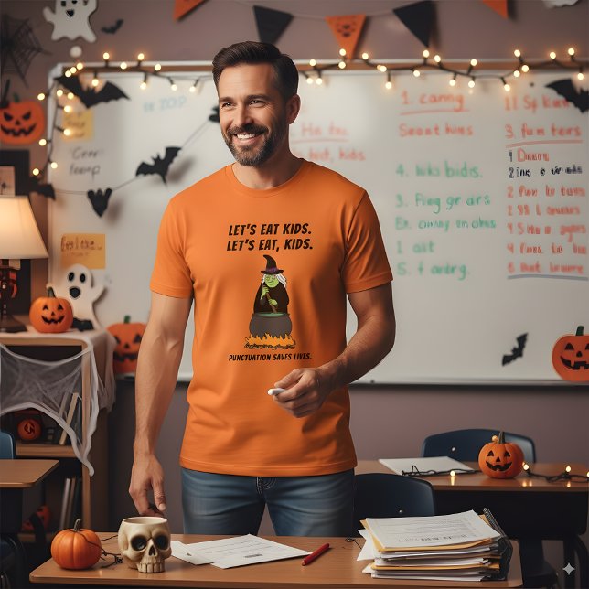 T-shirt Funny Halloween sorcière Cool anglais enseignant G (Créateur téléchargé)