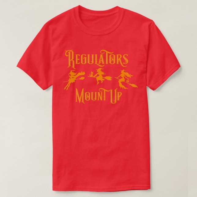 T-shirt Funny Halloween Sorcière régulateur Monter (3) (Design devant)