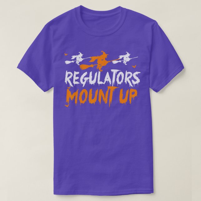 T-shirt Funny Halloween Sorcière régulateur Monter (4) (Design devant)