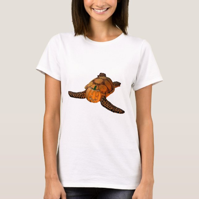 T-shirt Funny Halloween Turtle (Devant)