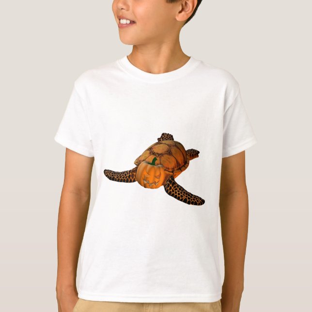T-shirt Funny Halloween Turtle (Devant)