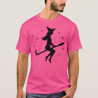 T-shirt Funny Halloween Witch Golf Stick Shirt Women Golfe