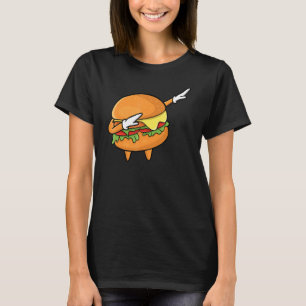 T-shirt Funny Hamburger Enfants Hommes Femmes Cheeseburger