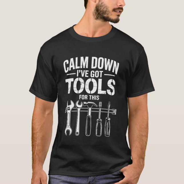 T-shirt Funny Handyman for Men Carpenter and Mechanic (Devant)