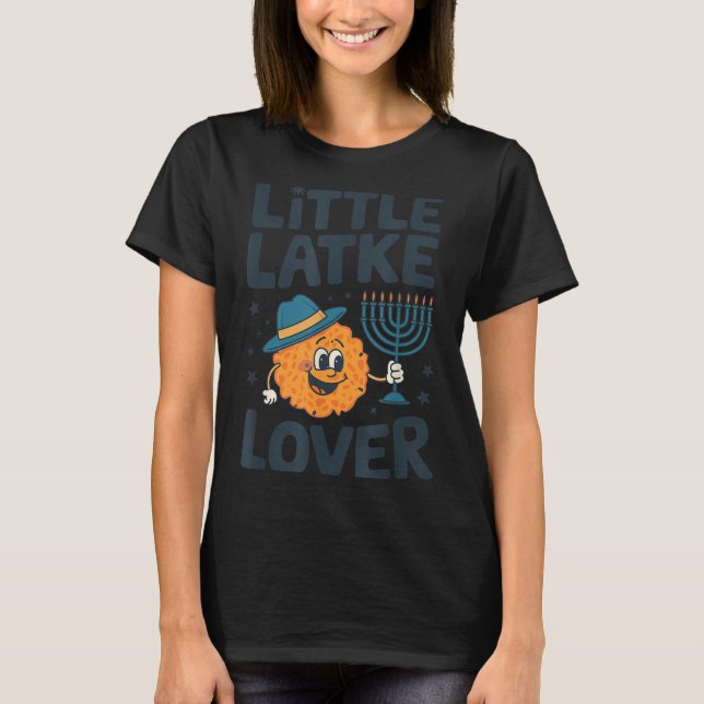 T-shirt Funny Hanukkah Little Latke Jewish Family Kids Mat (Devant)