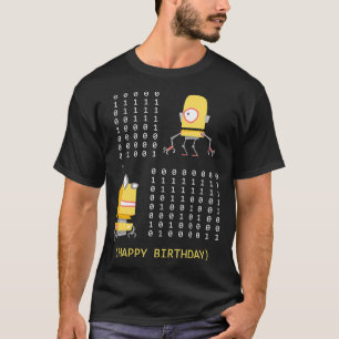 T-shirt Funny Happy Birthday Binary Code Programmer develo