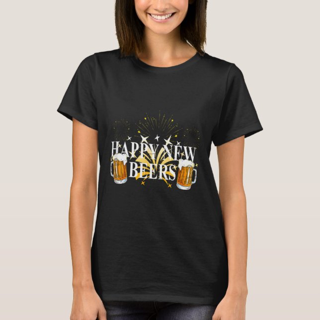T-shirt Funny Happy New Beers Drinking 2021 Nye Party Happ (Devant)