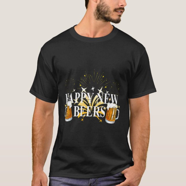 T-shirt Funny Happy New Beers Drinking 2021 Nye Party Happ (Devant)