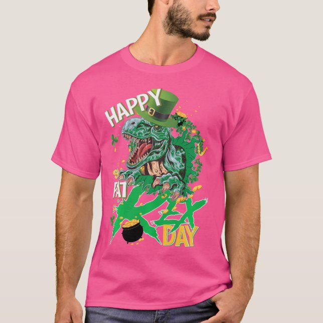 T-shirt Funny Happy St Pat Rex Day Trex Dinosaur St Patron (Devant)