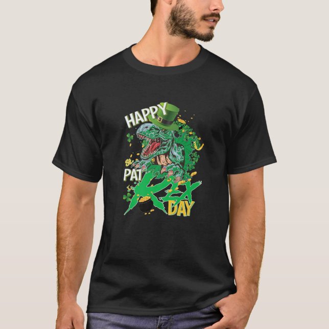 T-shirt Funny Happy St Pat Rex Day Trex Dinosaur St Patron (Devant)