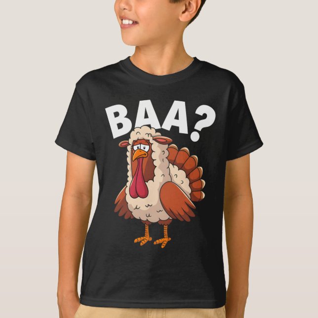 T-shirt Funny Happy Thanksgiving Turkey A Lamb Costume  (Devant)