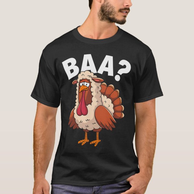 T-shirt Funny Happy Thanksgiving Turkey A Lamb Costume  (Devant)