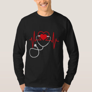 T-shirt Funny Heart Beats Nurse Nurse Nurse Nurse Médicale