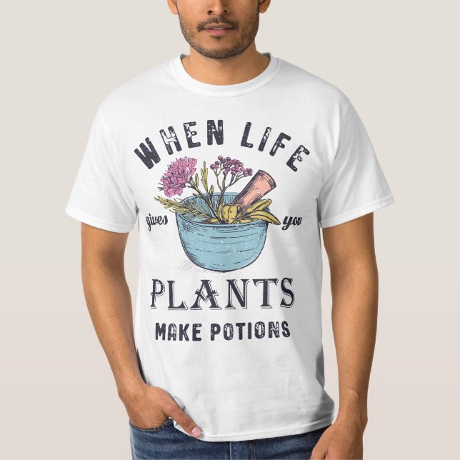 T-shirt Funny Herbalist and Apothecarist Puns Make Potions (Devant)