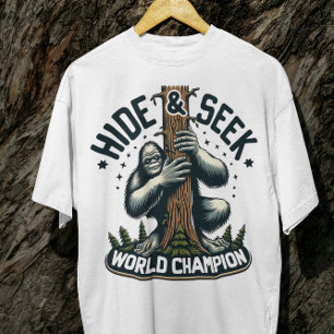 T-shirt Funny Hide & Seek Champion du Monde Bigfoot T-Shir