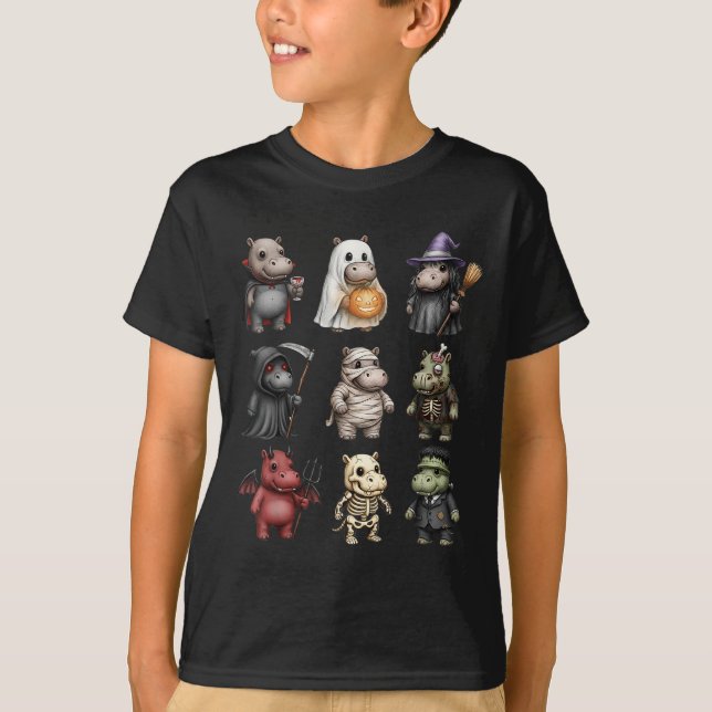 T-shirt Funny Hip Ghost Witch Zombie Halloween Costume gar (Devant)
