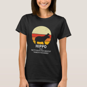 T-shirt Funny Hippo Animaux Définition Hippopotamus