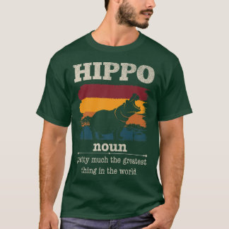 T-shirt Funny Hippo Définition Cool Hippo Animaux Humour H