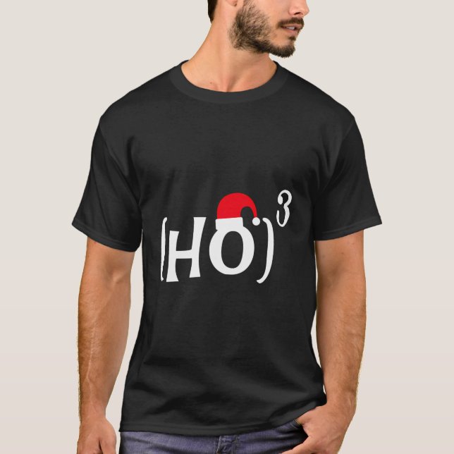 T-shirt Funny Ho Cubed Math de Noël (Devant)