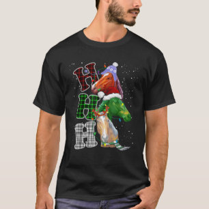 T-shirt Funny Ho Ho Ho Cheval Reindeer Noël Cheval Amour