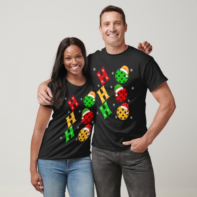 T-shirt Funny Ho Ho Ho Pickleball Noël (Unisexe)