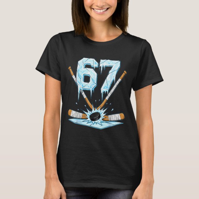 T-shirt Funny Hockey 67 Meme 6-7 Six Seven Gen Alpha Ice H (Devant)