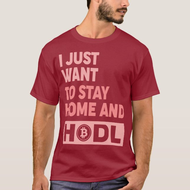 T-Shirt Funny Hodl Crypto Bitcoin Logo Avant/Arriè (Devant)