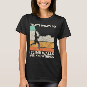 T-shirt Funny Homme Vintage Escalade de Roche de Montagne