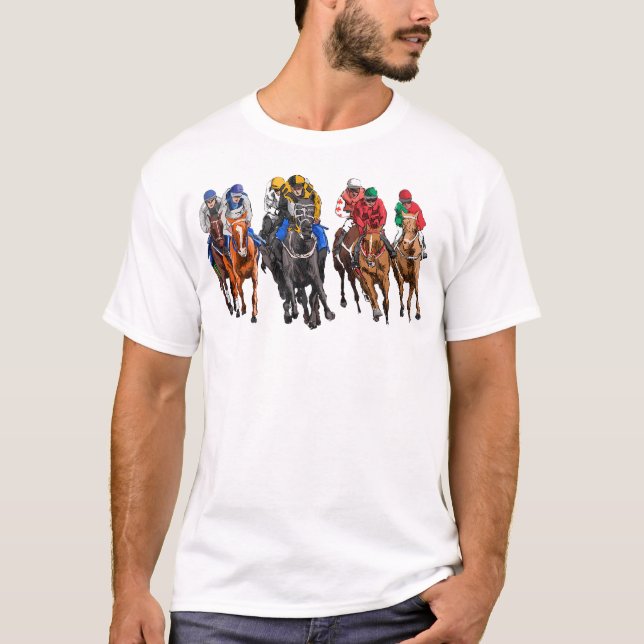 T-shirt Funny Horse Racing Jockey Racer Derby Rider Race T (Devant)