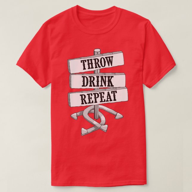 T-shirt Funny Horseshoe Pitching Game Gift Cute hrowwers M (Design devant)