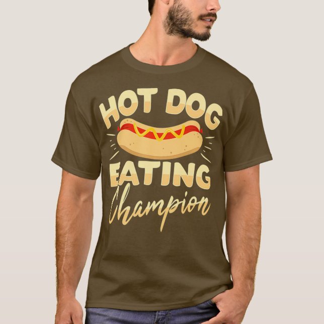 T-shirt Funny Hot Dog Mating Champion Premium (Devant)